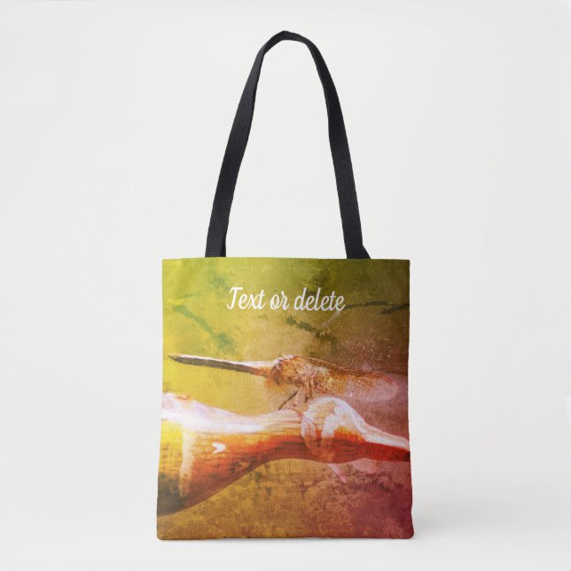 Dragonfly Co Pilot Insect Art Personalised Tote Bag (Front)