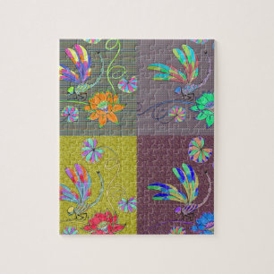 Dragonfly Collage Jigsaw Puzzle