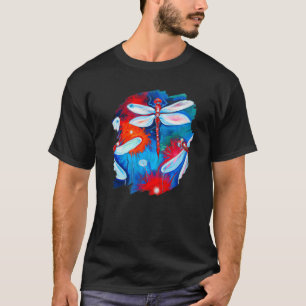 Dragonfly Colour Painting Dragonflies Insect Artis T-Shirt
