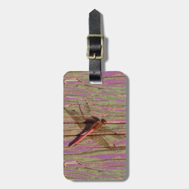 Dragonfly Colourful Luggage Tag (Front Vertical)