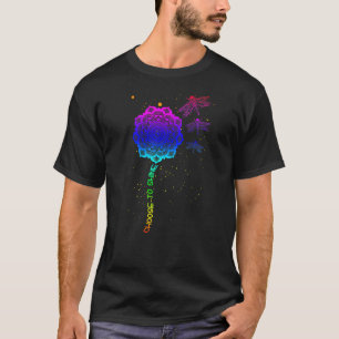 Dragonfly Colourful Mandala Peace Zen Yoga Chakra T-Shirt