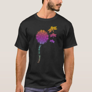 Dragonfly Colourful Mandala Peace Zen Yoga Chakra T-Shirt