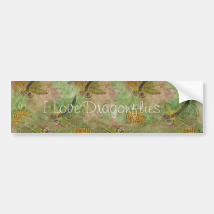 Dragonfly Cotton Candy Bumper Sticker