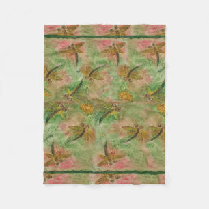 Dragonfly Cotton Candy Fleece Blanket