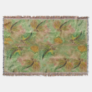 Dragonfly Cotton Candy Throw Blanket
