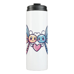 Dragonfly couple in love animal Valentine's Day  Thermal Tumbler