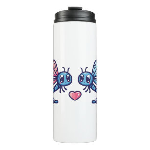 Dragonfly couple in love animal Valentine's Day Thermal Tumbler