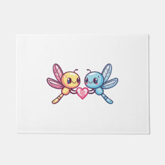 Dragonfly couple love couple in love doormat