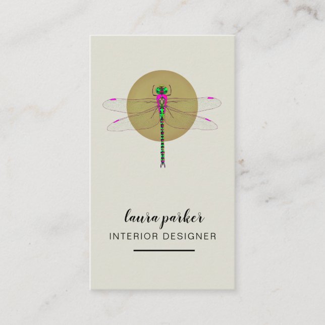 Dragonfly Creative Designer Nature Consultancy Business Card (Front)