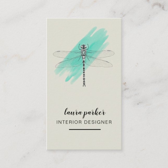 Dragonfly Creative Designer Nature Consultancy Business Card (Front)