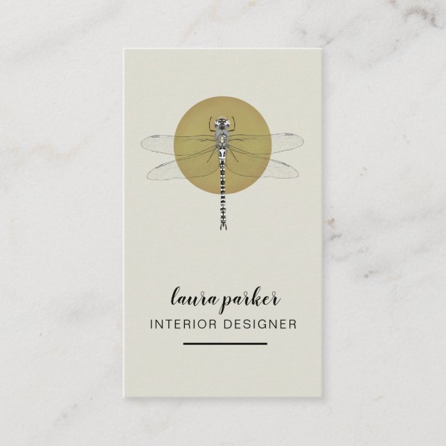 Dragonfly Creative Designer Nature Consultancy Business Card (Front)