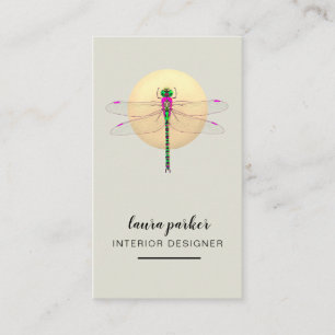 Dragonfly Creative Designer Nature Green Business Card