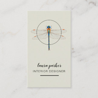 Dragonfly Creative Designer Nature Pink Business Card