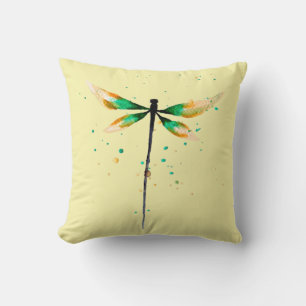 Dragonfly cute watercolor design cushion