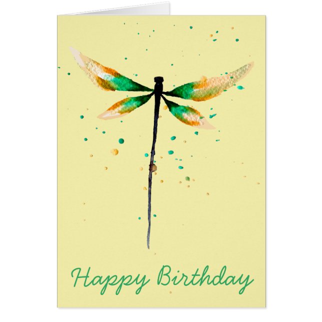 Dragonfly cute watercolor illustration (Front)