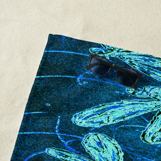 Dragonfly Dance Blue Tango Towel Set (In Situ)