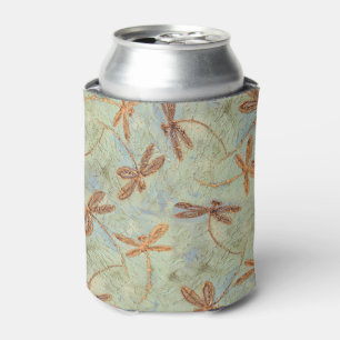 Dragonfly Dance Gold Can Cooler