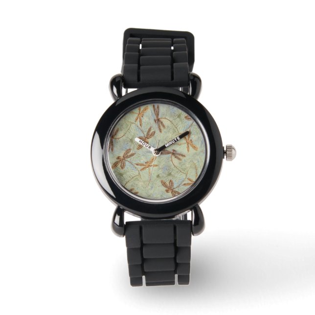 Dragonfly Dance Gold Watch (Front)