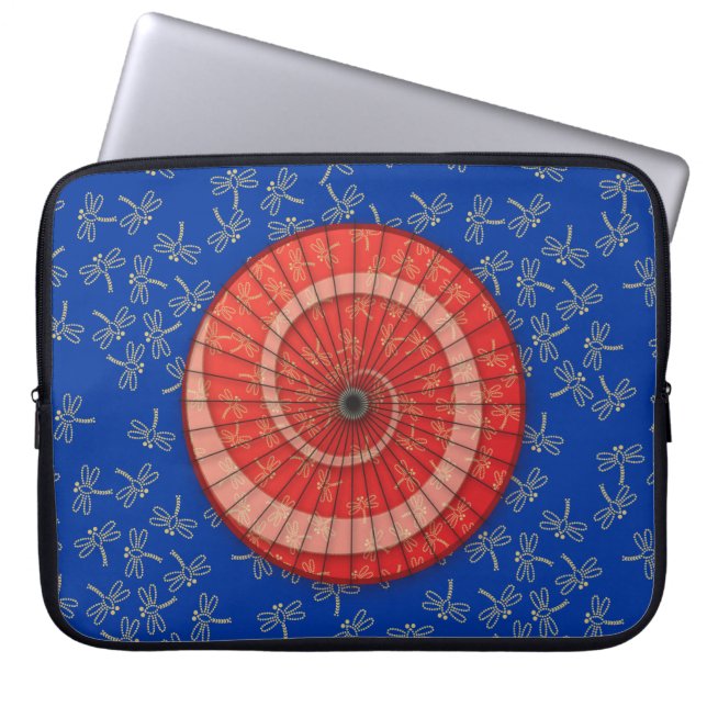 dragonfly dance laptop sleeve (Front)