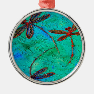 Dragonfly Dance Metal Tree Decoration