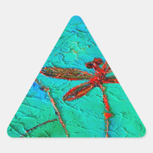 Dragonfly Dance Triangle Sticker