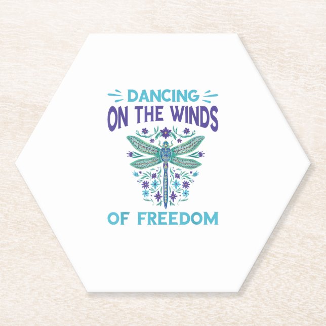Dragonfly Dancing On The Winds Dragonfly Lovers Dr Paper Coaster (Front)