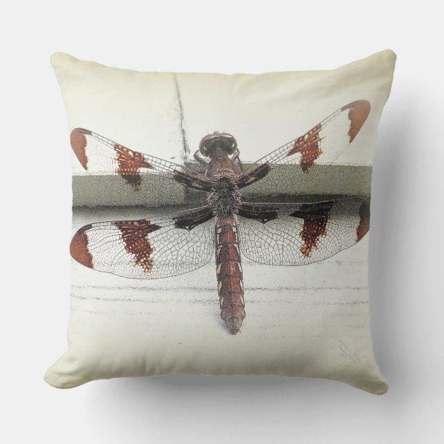 Dragonfly Decorative Pillow (Front)