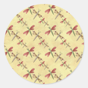 Dragonfly Delight Classic Round Sticker