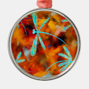 Dragonfly Desert Flit Metal Tree Decoration