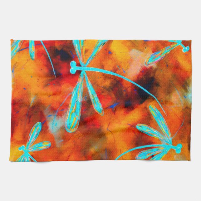 Dragonfly Desert Flit Tea Towel (Horizontal)