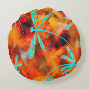 Dragonfly Desert Round Cushion