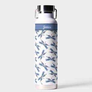 Dragonfly Design Pattern Custom Water Bottle