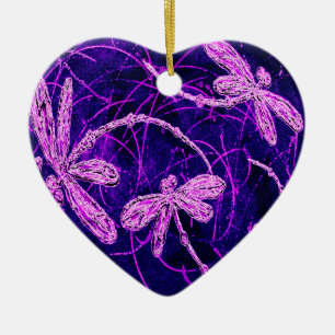 Dragonfly Disco Christmas Ornament