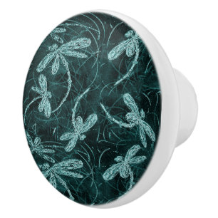 Dragonfly Disco Midnight Blue Ceramic Knob