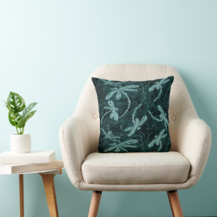 Dragonfly Disco Midnight Blue Cushion