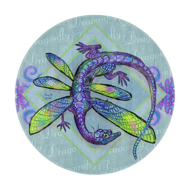 Dragonfly Dragon Cutting Board (Front)