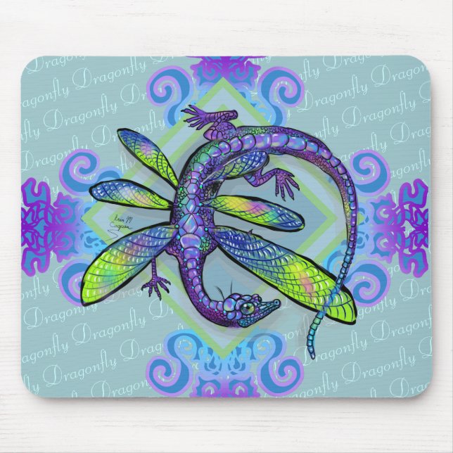 Dragonfly Dragon Mouse Pad (Front)