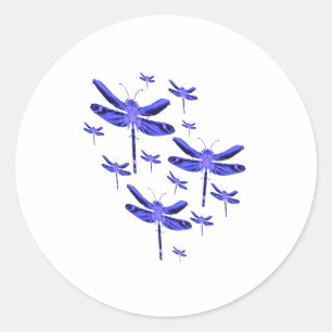 Dragonfly Dragonflies Classic Round Sticker