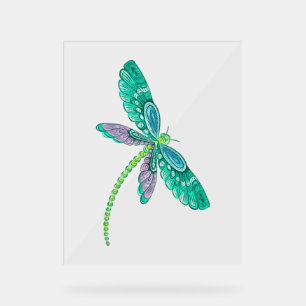 Dragonfly drawing I love Dragonflies Gift idea Acrylic Sign