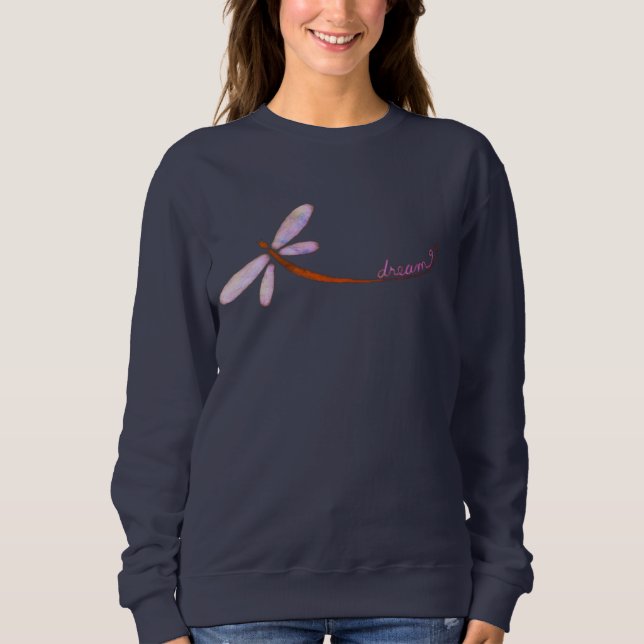 Dragonfly Dream Abstract Art to Wear Sweatshirt (Front)