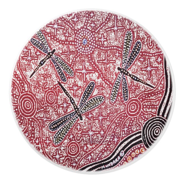 Dragonfly Dreaming Ceramic Knob (Front)