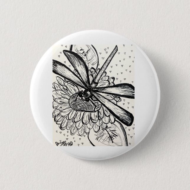 Dragonfly Dreams 6 Cm Round Badge (Front)