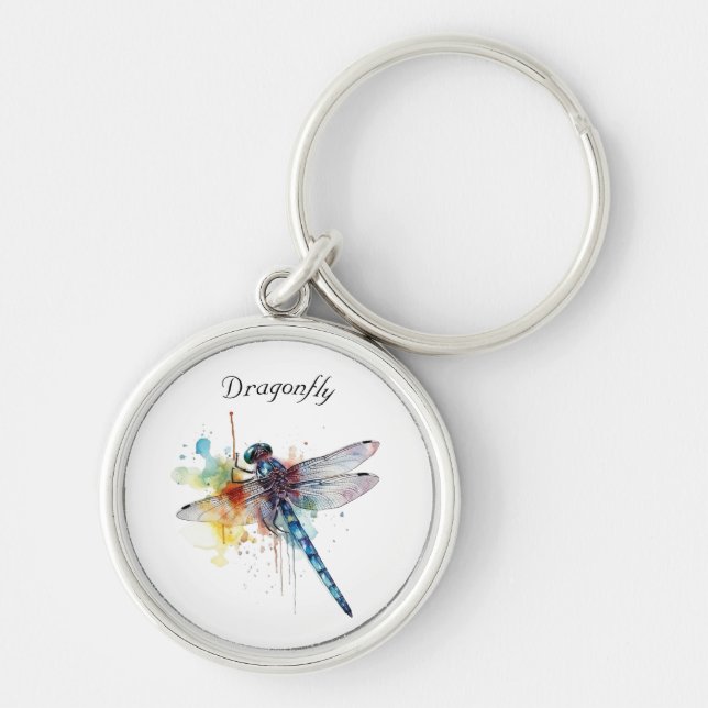 Dragonfly Dreamscape, custom Key Ring (Front)