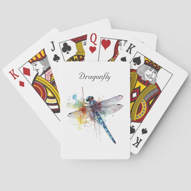 Dragonfly Dreamscape, custom Playing Cards (Back)