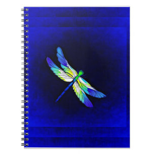 Dragonfly Electric Blue - Personalise with a name Spiral Notebook