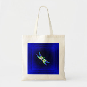 Dragonfly Electric Blue - Personalise with a name Tote Bag