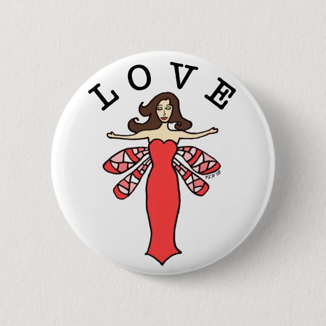 Dragonfly Fairy Love Button (Front)