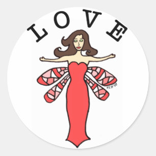 Dragonfly Fairy Love Stickers
