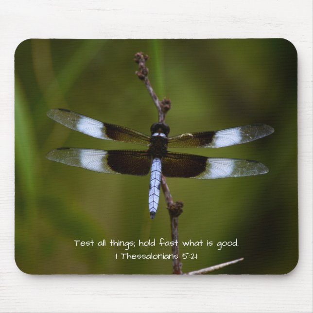 Dragonfly Faith Bible Verse Mouse Pad (Front)