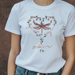 Dragonfly faith, hope, love   Christian  T-Shirt